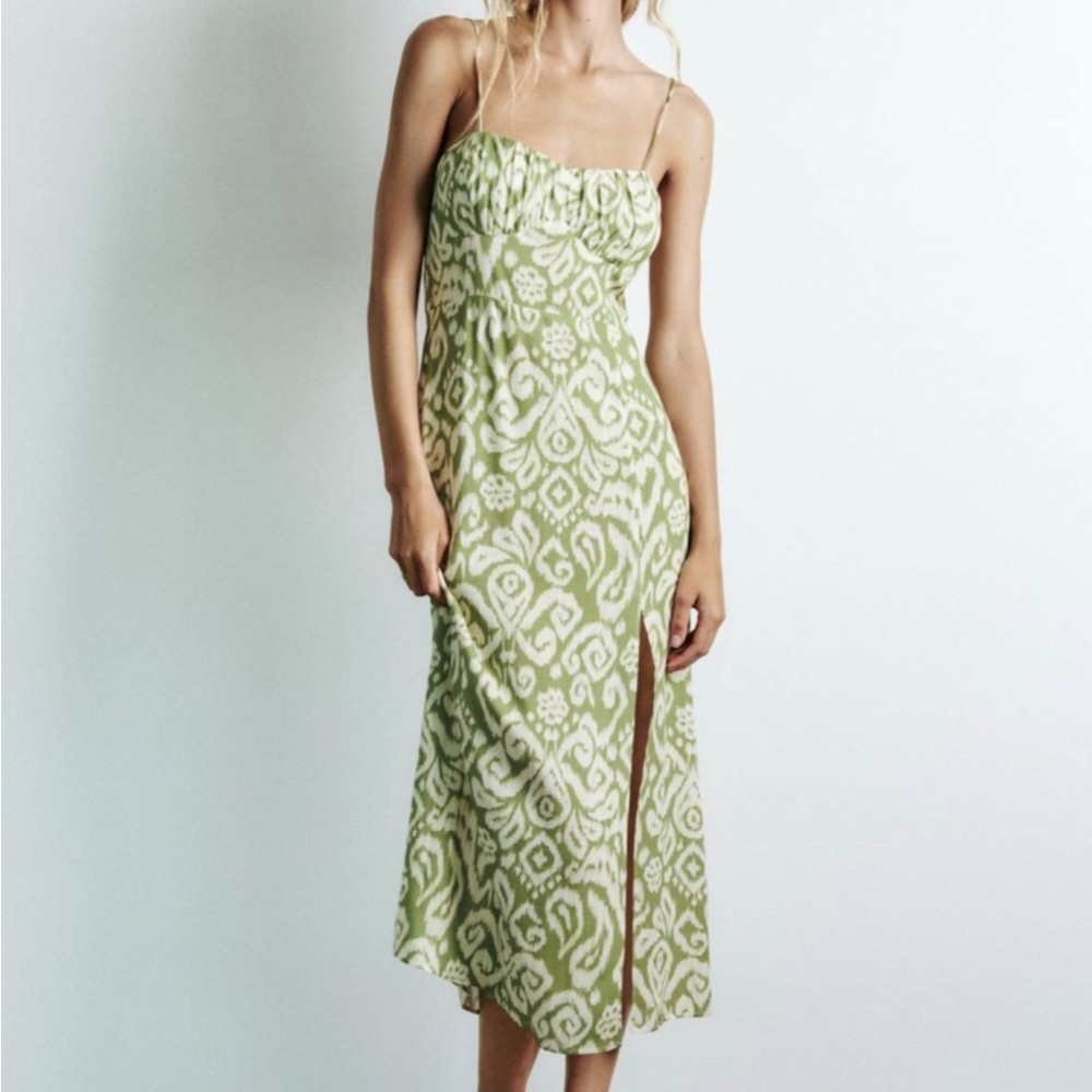 Zara Printed Corsetry-Inspired Dress